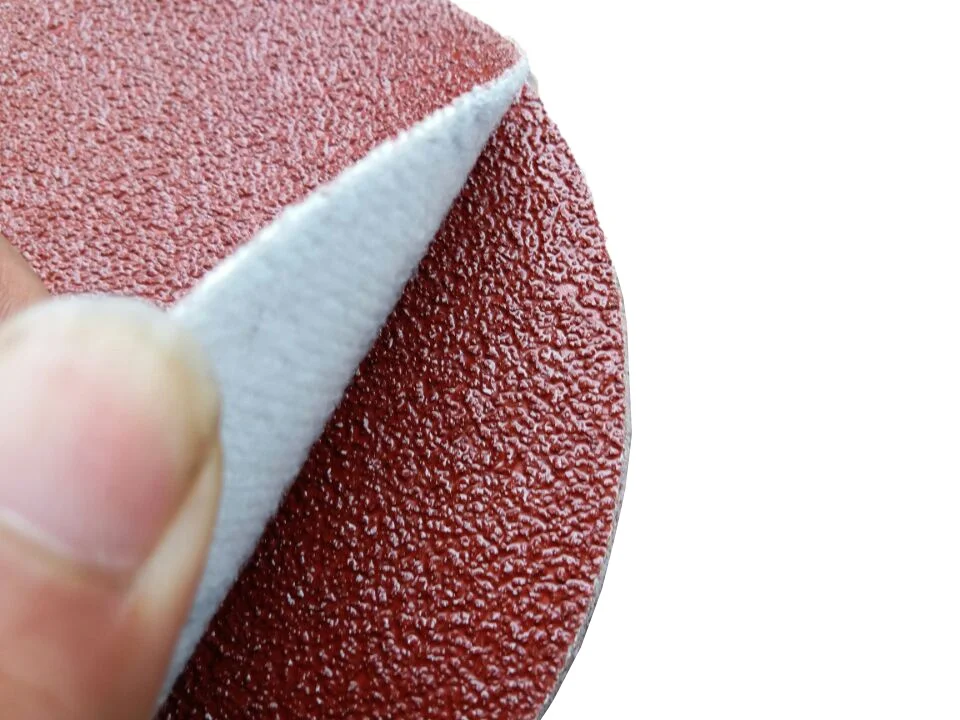 red aluminum oxide hook&loop discs toa abrasive paper hook and loop disc