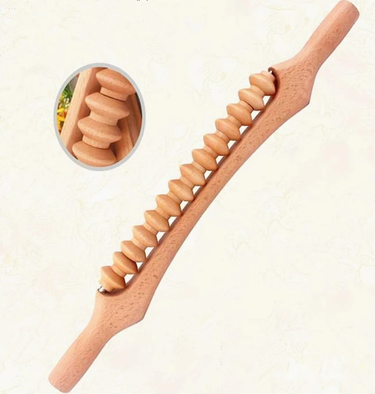 43cm/52cm meridian full body relax massage roller holz cellulite,wooden anti cellulite massage roller,belly neck back roller