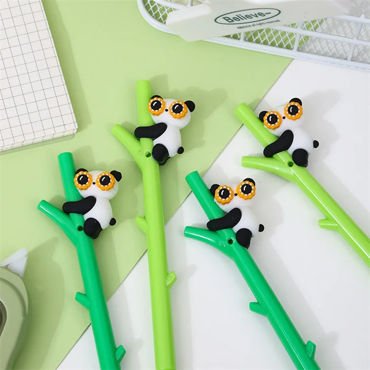 0.5 mm Gel Pens Wholesale Creative Cartoon Panda Personalized Gel Ink Pen Kawaii Children Stationery Items for School