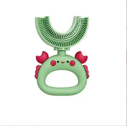2-12 years old Kid U-Shaped Toothbrush Baby Soft Silicone  Manual Training Toothbrush Infant 360 Oral Teeth Cleaner