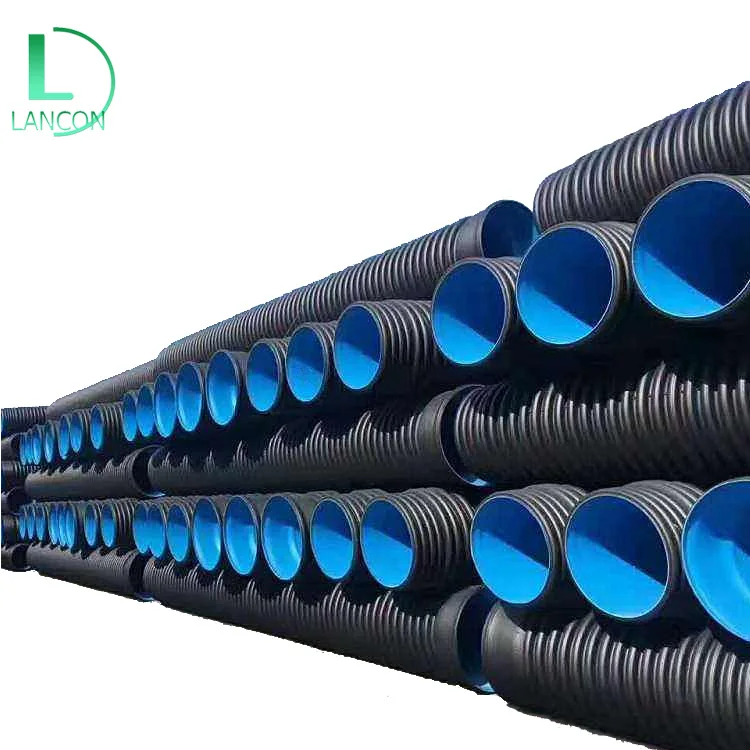 best quality 8inch 10inch 12inch 16inch 18inch 20inch 22inch 24 inch 30inch SN4 sn8  Double Wall HDPE Corrugated drainage Pipe