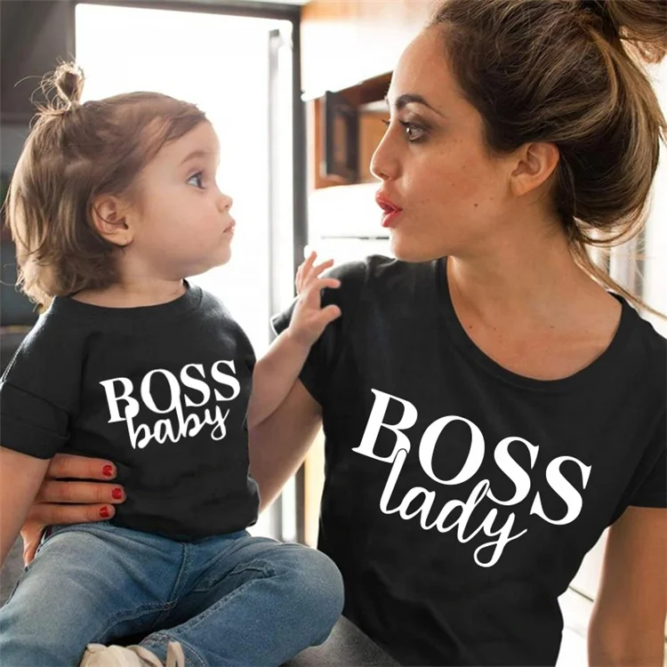 
baby and lady print family matching clothes mother daughter son outfits mommy and me women t shirt 