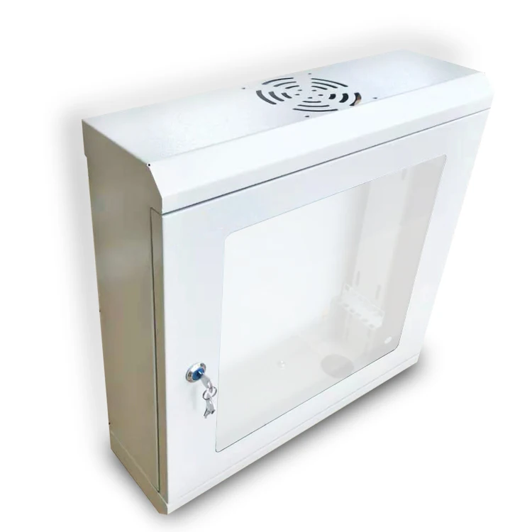 2u 4u wall mounted  Glass Door Waterproof Server Rack Cabinet