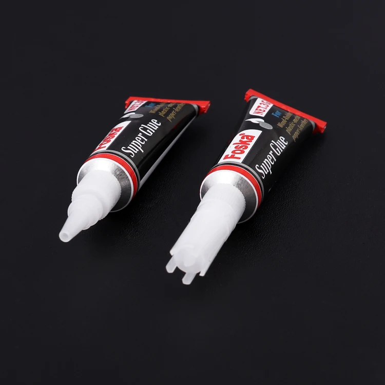 Foska Anti Clog Cap All Purpose Fast Invisible Repairs 3 Gram Cyanoacrylate Glue for Hard Plastics DIY Craft Metal