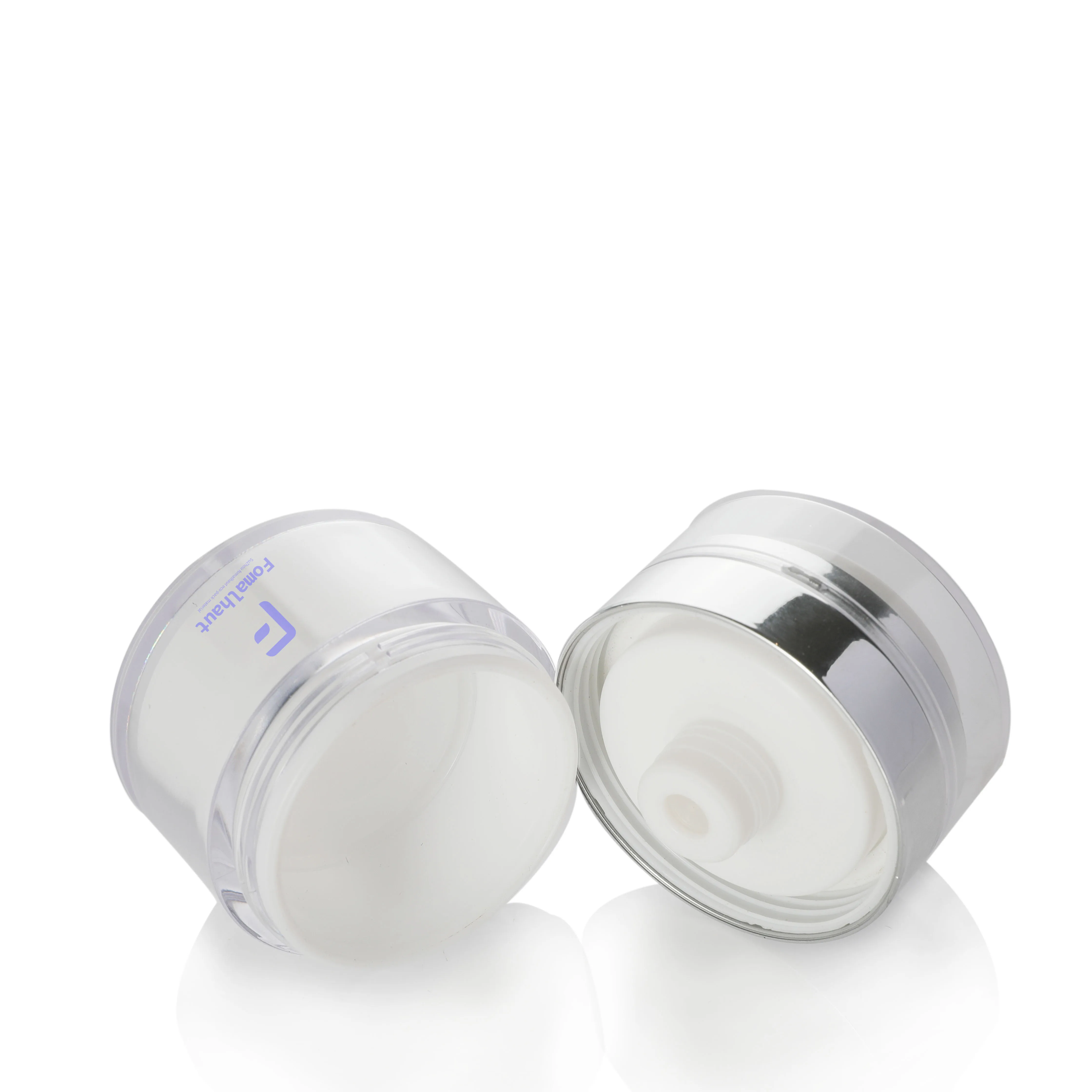 refillable environmental friendly PMMA new style 15 30 50ml airless pump jar personal care cream plastic jar