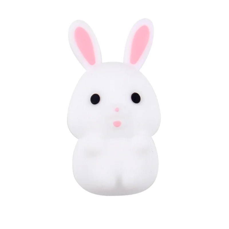 Новинка Детские принадлежности мультяшный трехмерный белый кролик медведь силиконовые зубы прорезки для зубов пустышка с цепочкой против капель