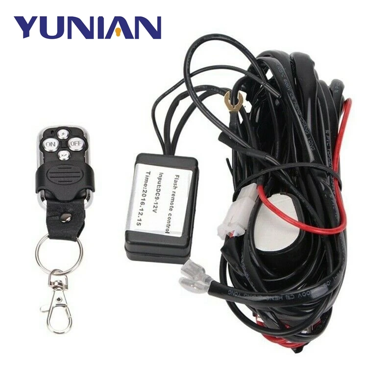 Remote Control Wiring Harness Kit Switch Relay LED Fog Light Bar Kit 12V 24V 40A for Offroad LED Light Bar Auto Car