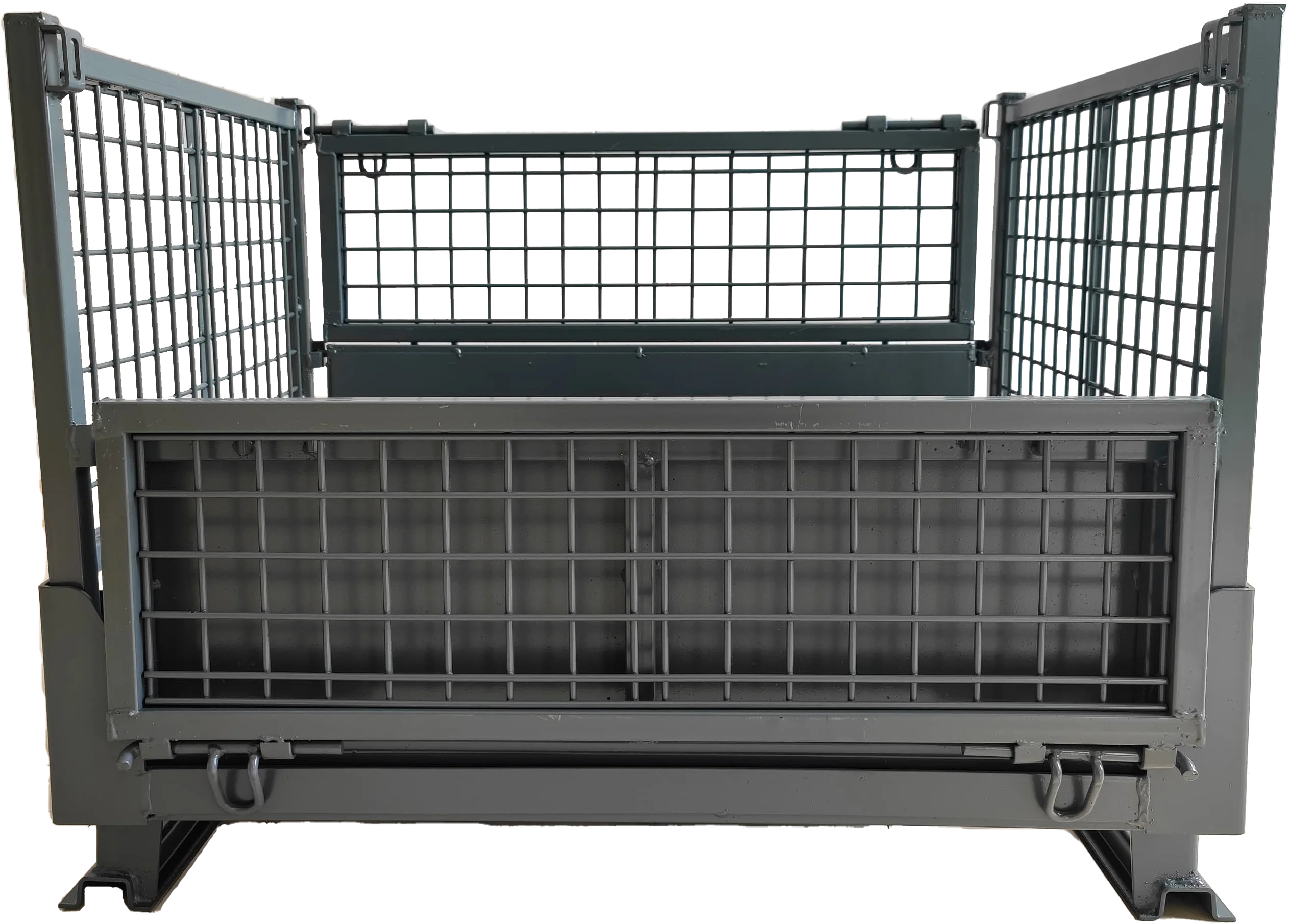 Durable Stackable Folding Korean Stillage Cage Warehouse Collapsible Metal Storage Rack Storage Cage Wire Mesh Container Pallet