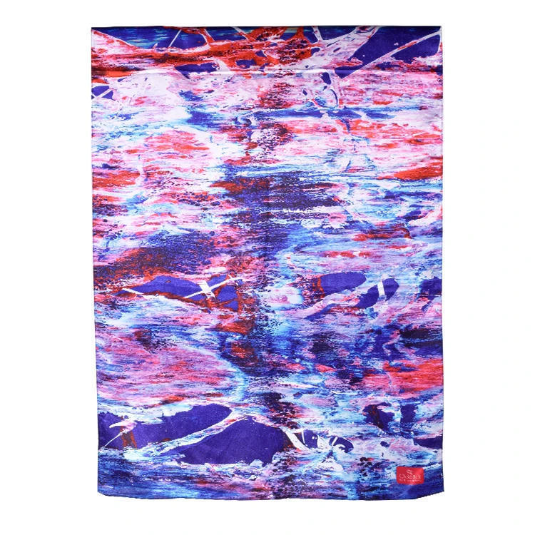 Long size Winter neck luxury brand Shawl Scarf With Tassel custom print design silk Pashmina