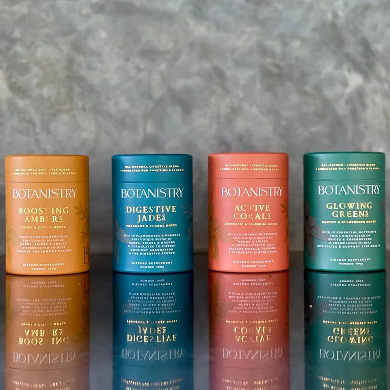 Multifunctional Round Tea Packaging Cosmetic Powder Shaker Bottle Cardboard Tube Food Grade Paper Tube
