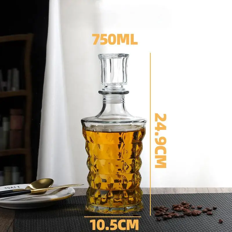 high quality wine sake glass alcoholic beverage bottle glass cork sealed tequila wine bottle