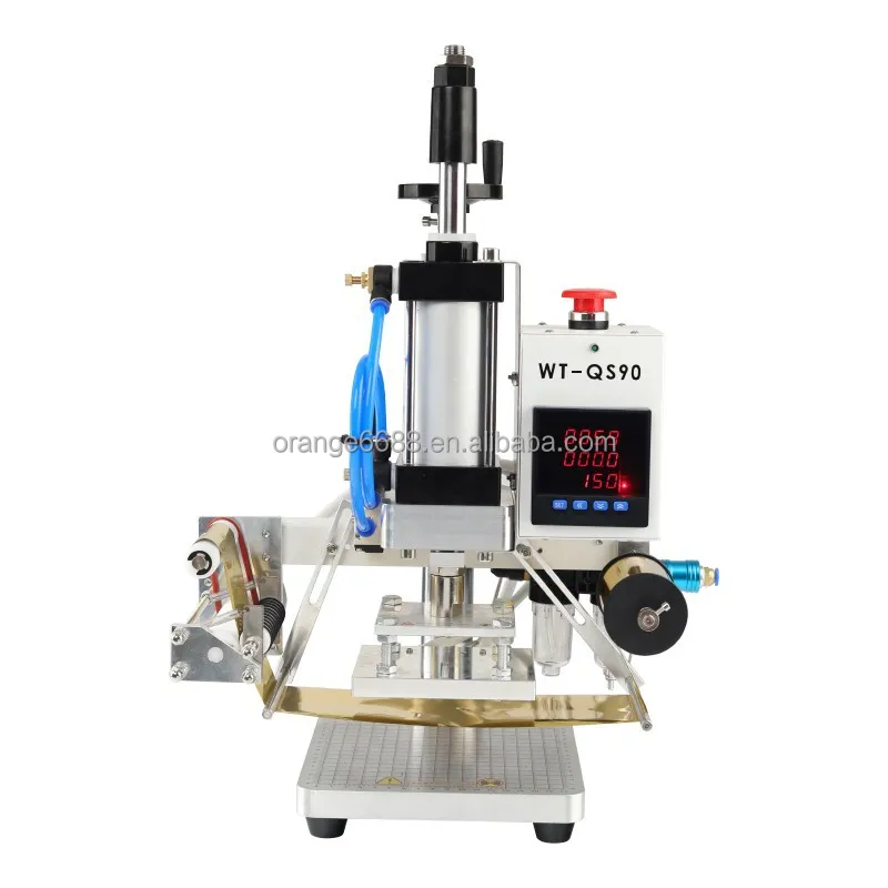 WT-QS90 Hot Stamping Machine Custom Logo Embossing for PVC Leather PU and Paper Gold Foil  Leather Embossed Machine