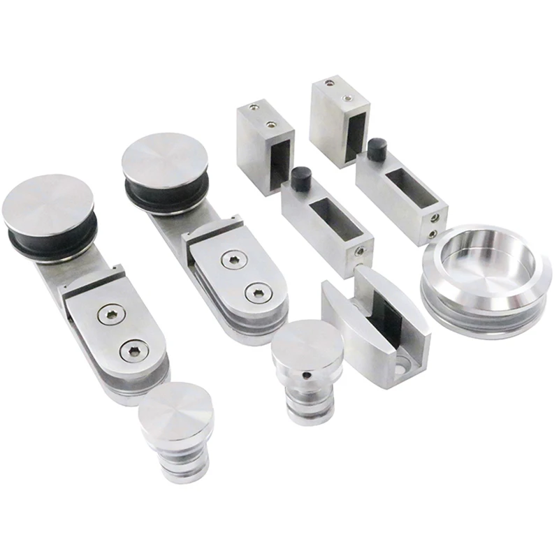 304 Stainless Steel High Quality Sliding glass door roller frameless bathroom kit