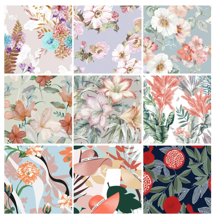 
100%silk Palin Digital Printed Sand Washed Silk Crepe De Chine Fabric 