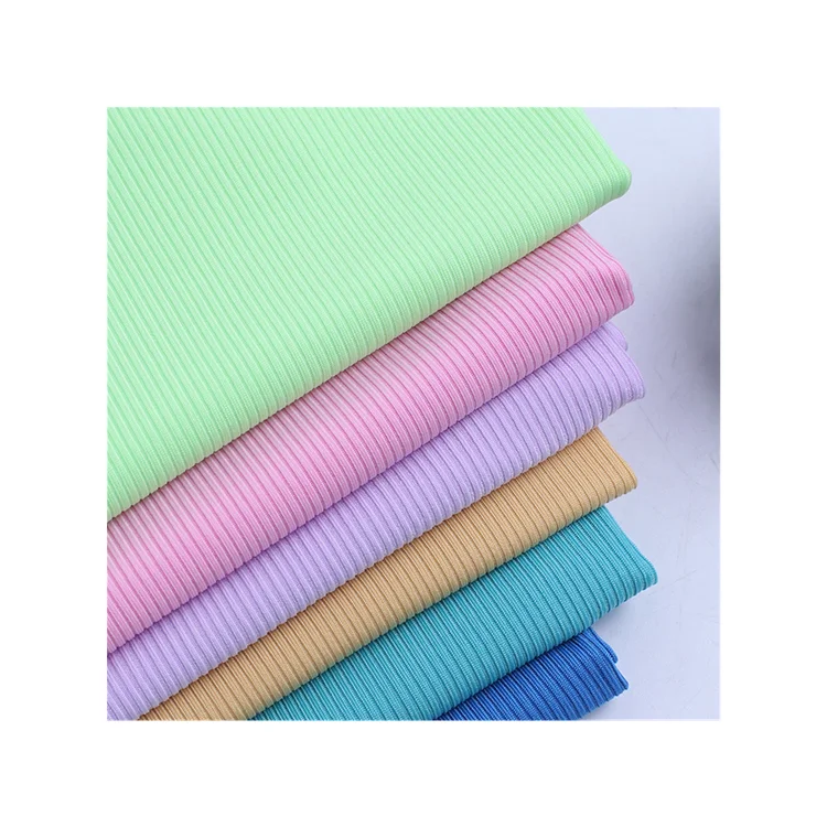 Ice silk rib knitted fabric spring and summer tops T-shirts casual pants homewear underwear