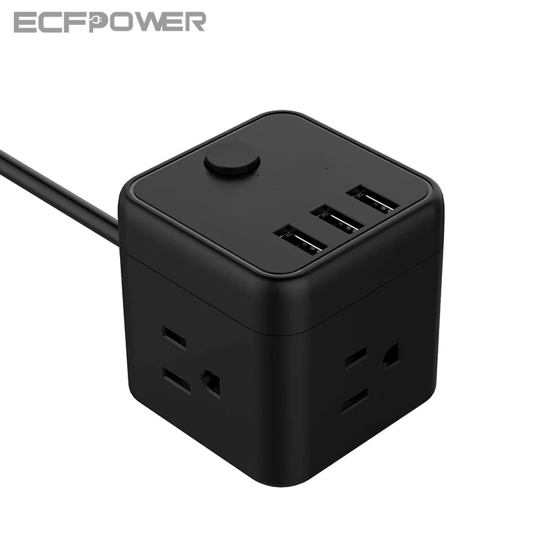 
Cube Portable Power Strip with 3 USB 3 Outlet Portable power strip with usb for desktop/nightstand 