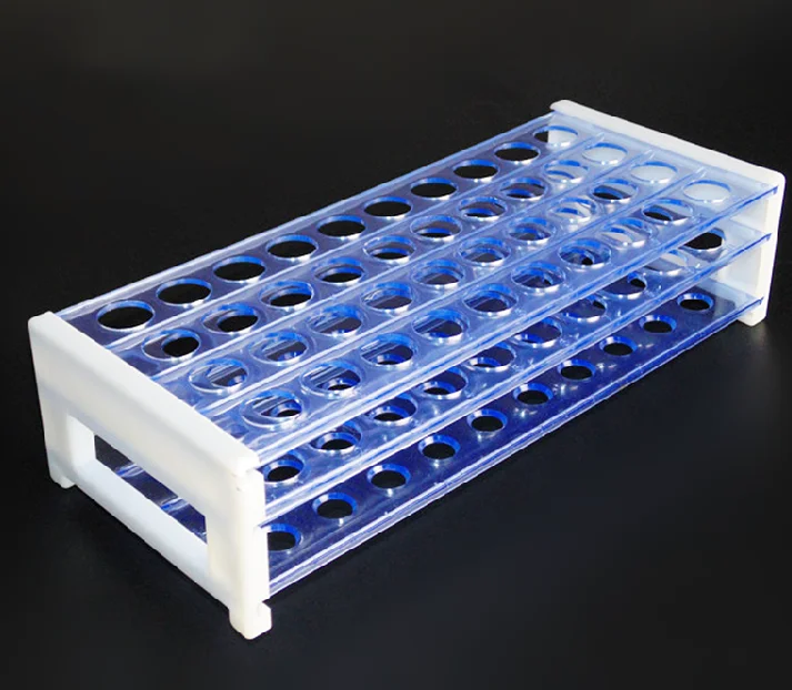 Clear Plastic Test Tubes Rack 32/40/50/60/90 well for Dia 10/12/15/18/20/32mm Tests Tube Rack for Scientific Experiments