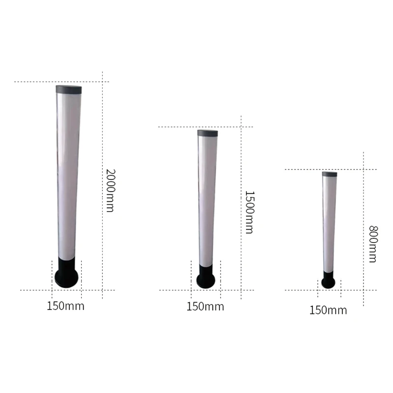 DAWN 5 years warranty transparent acrylic die-cast aluminum yard light 50cm 60cm 80cm 100cm height 100lm lawn