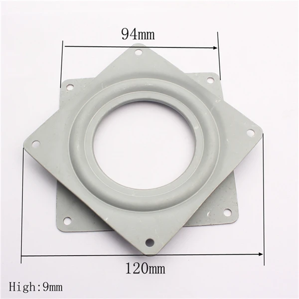 4 дюйма стальной ремешок, белый циферблат цинковый шариковый подшипник квадратный поворотная пластина стула поворотный