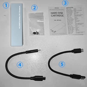 Алюминиевый корпус для жесткого диска 2 в 1 10 Гбит/с sata и M.2 NVME совместим с системой Windows Mac