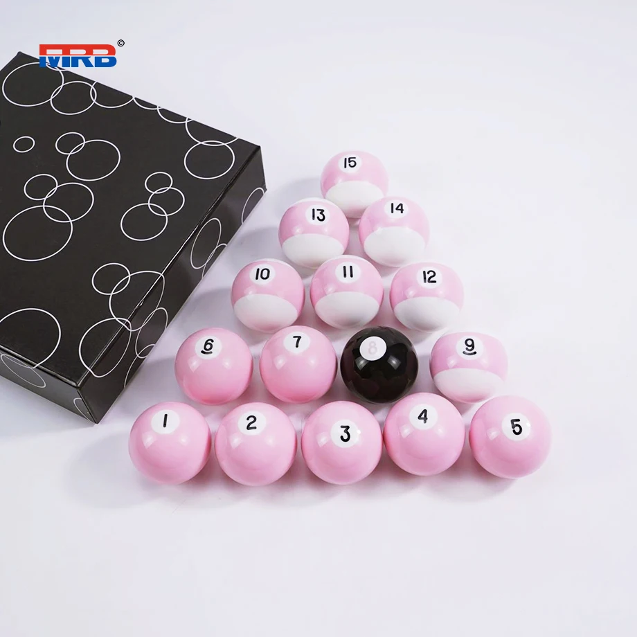 pink Superior quality Pool table 57.2mm Tournament TV Pro red eye white ball Billiard ball set 16x