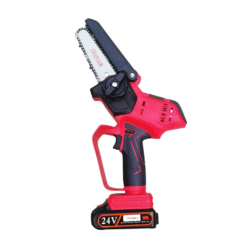 Hot Sale 6 Inch Electric Branch Pruning Saw Specialized Battery Operated Black Motor Saw Hard Outdoor Wood Cutting Chain Saw