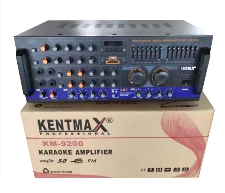New Launched KM-9200 Power 40W*2 Professional Digital Karaoke Equalizer Echo Mixing Power Amplifier