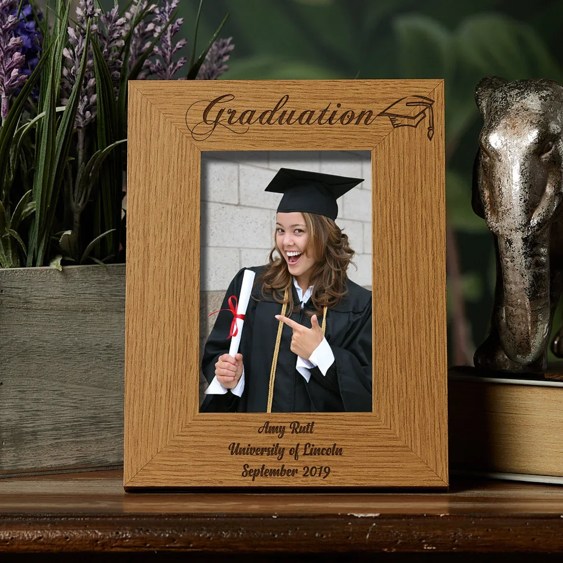 2024 Personalized Custom wood Photo Frame High School Graduation wooden Frame gift