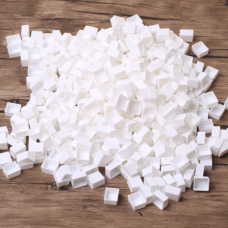 Meihui Art White Color 2ml Empty Watercolor Half Pan for DIY Acrylic Watercolor Oils Gouache Painting