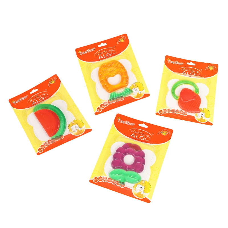 Factory price watermelon baby fruit water teether bpa free food grade eva baby teethers