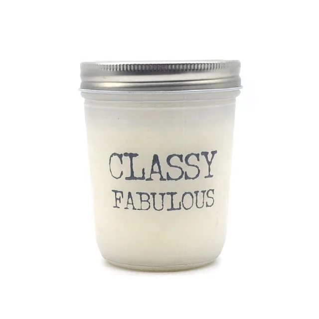 LC03MZ Factory wholesale 8.7 oz Mason jars with organic eco friendly custom aromatherapy massage oil candles