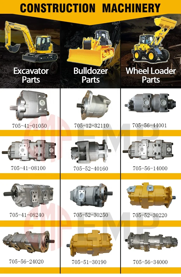 Hydraulic pump 9T9839 Gear Pump Bulldozer Hydraulic Pump Assembly for D9N/D9R/D9T/D9L