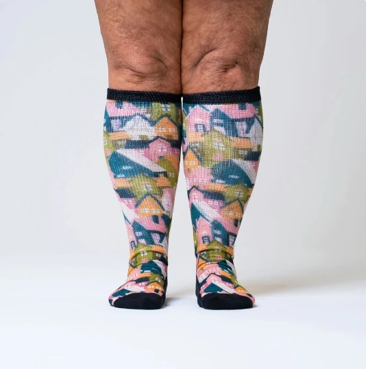 droppshipping Diabetic Foot Socks Unisex Diabetic Sock Extra Wide Cuff customize printed socks