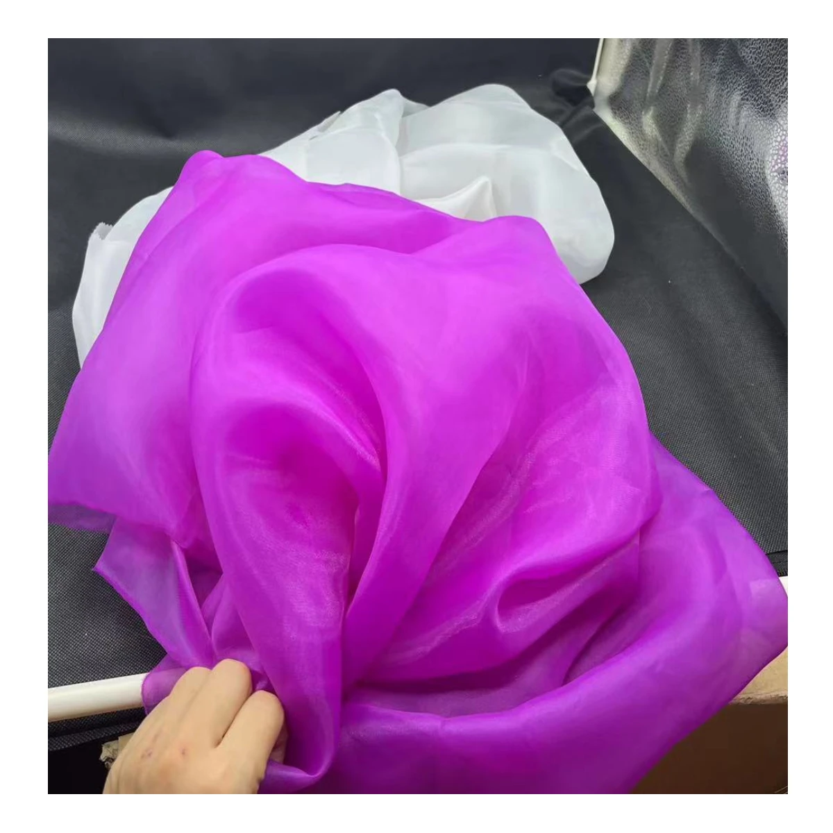 High quality shiny organza fabric rainbow organza fabric Liquid Organza fabric for making dress