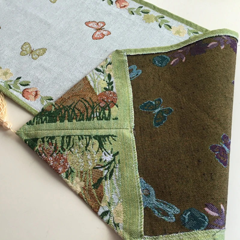 The Easter rabbit festival yellow and grey short table runner