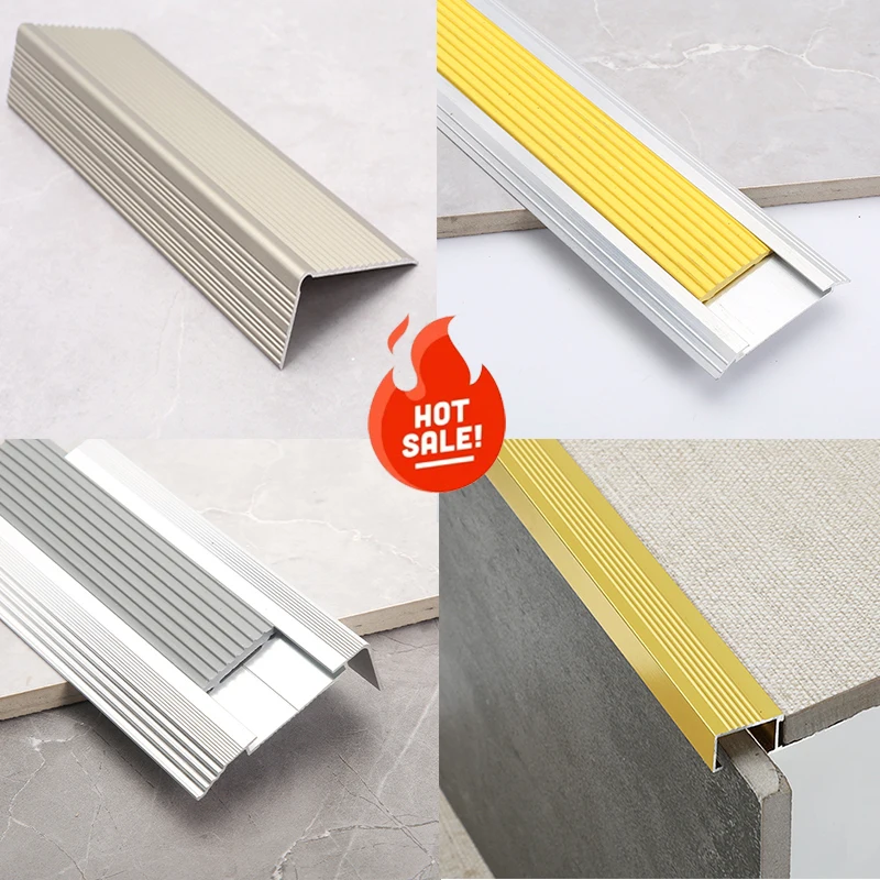Anti Slip Stair Nosing Cover Tile Ceramic Edge Trim Protec Decorative Lighted Aluminum Stair Nosing Led Light Stair Nosing