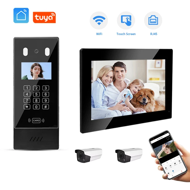 OEM ODM Office Network Wifi Ip Visual Interphone Indoor Station Monitor Poe Intercom Door Opening System 1080P IP65 Metal Body