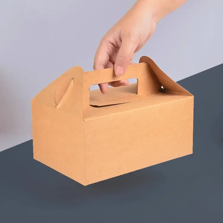 Custom Printing On 4 Sides Of The Box White Gable Boxes With Handle Shipping to South Africa