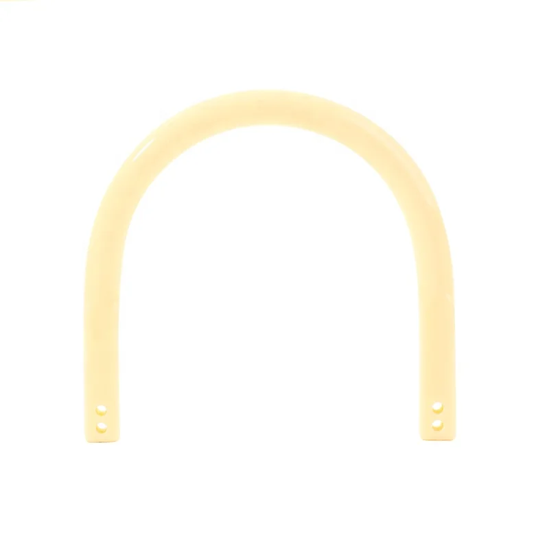 BSCI Factory Custom Fashion Metal Bag Handle Accessories U-Shaped Handbag Handle in Acetate Plastic Handbags