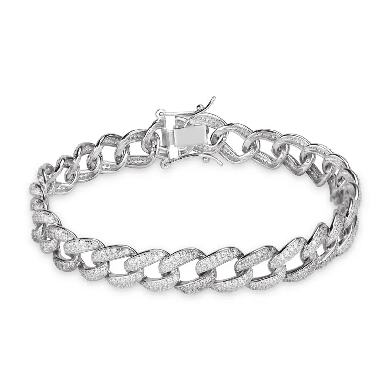 Keiyue New Arrival Hot Sale Wholesale 925 Sterling Silver Custom Charm Bracelet men mens gold bracelet