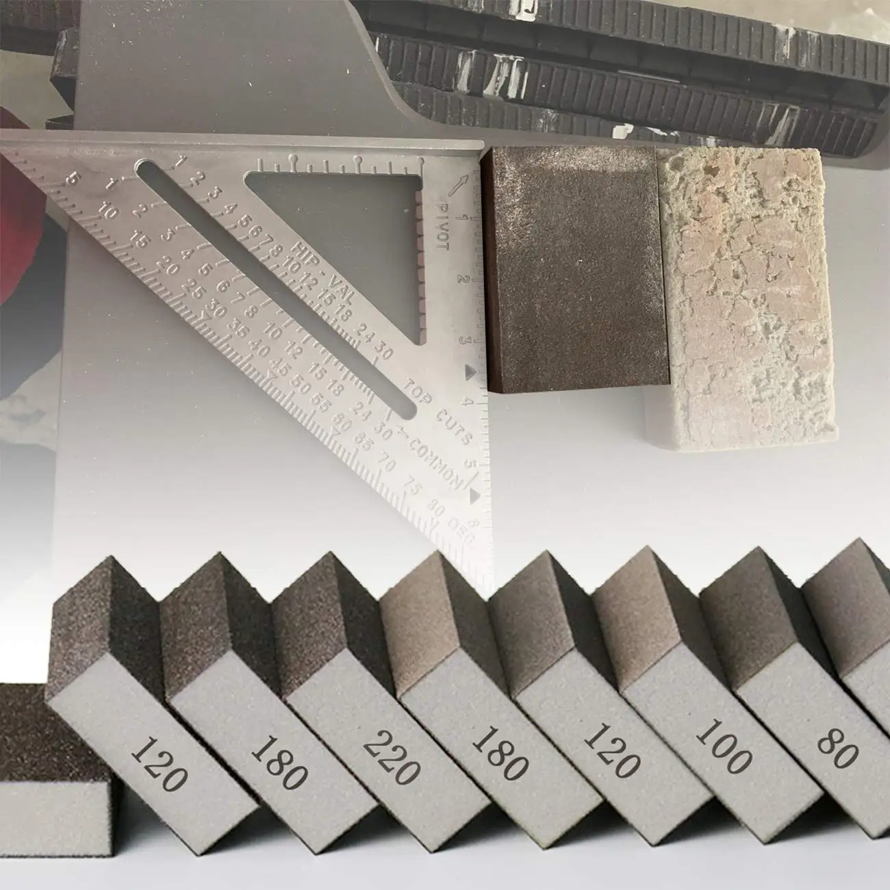 Best price Waterproof  diamond hand polish square sanding polishing sponge 120 grit  sand block  for drywall