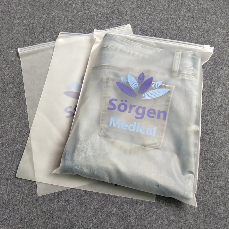 custom printed matte frosted ziplock bags eva zip lock bags for clothes