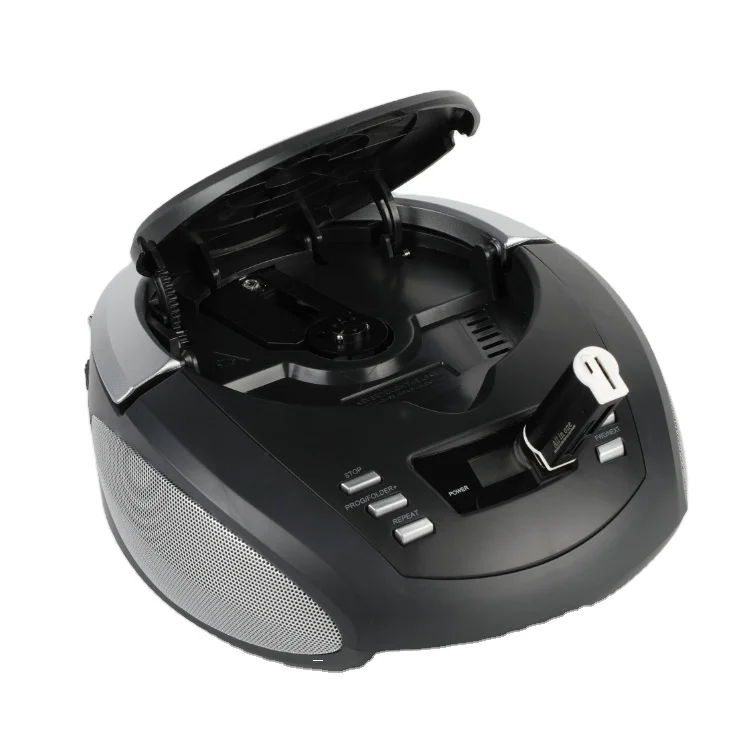 Портативный Ретро Fm-радио Boombox CD плеер с Aux USB MP3