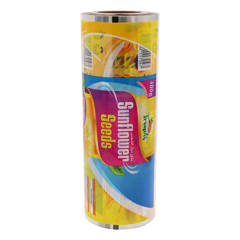 Customized Printed Plastic heat seal pp Film roll for Cookie Snack Food Packing Roll Film With Window