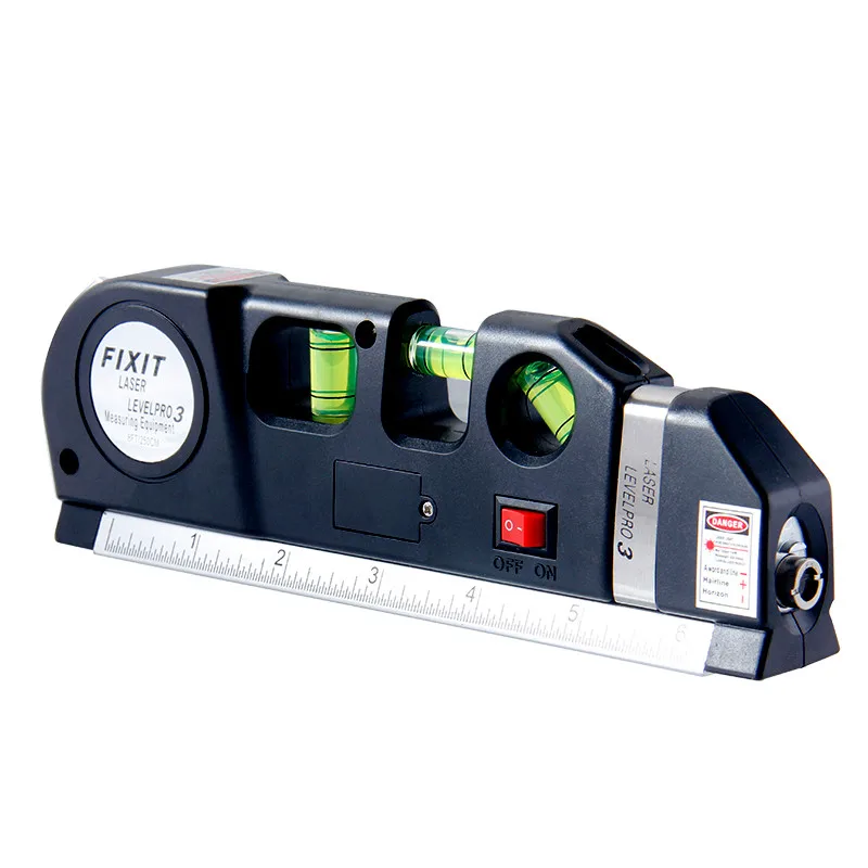 Лидер продаж трехлинейный лазерный уровень с вертикальной линейкой 5 м многофункциональное