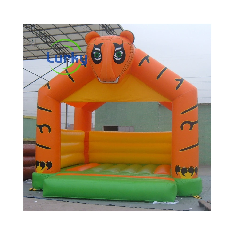 Tiger Party Inflatable Bouncy Kids Bouncer House Popular Jumping Inflatable Bounce For Commercial