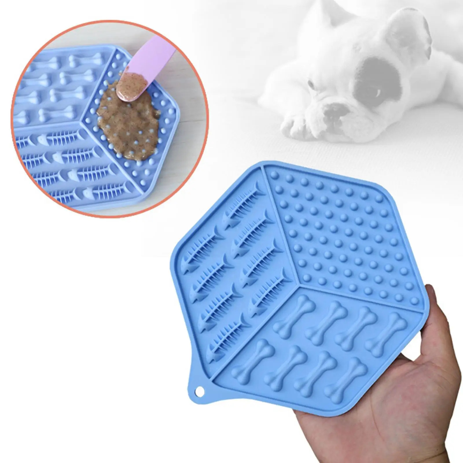 Mat For Pet Dogs Cats Slow Food Bowls With suction cup Feeding Food Treat dispense Silicone Dog Lick Pad Dog Slow Feeders Bowls
