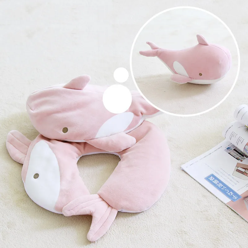 Personalized 2 in 1 switch plush soft stuffed animal penguin u shape pillow cushion cheap Kids travel neck pillow