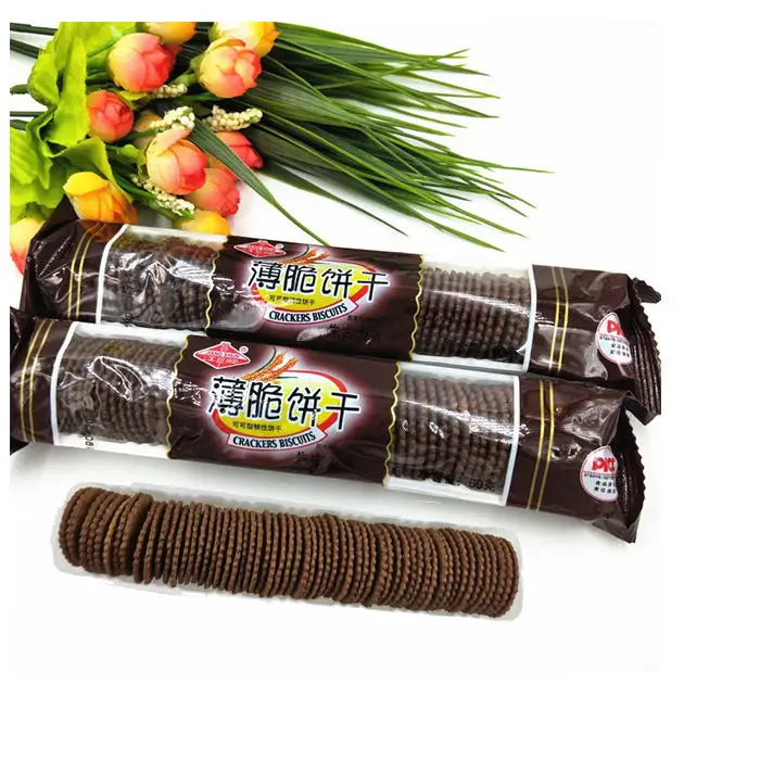 Wholesale 60g Chocolate Cracker Biscuit Salty Crispy Cracker