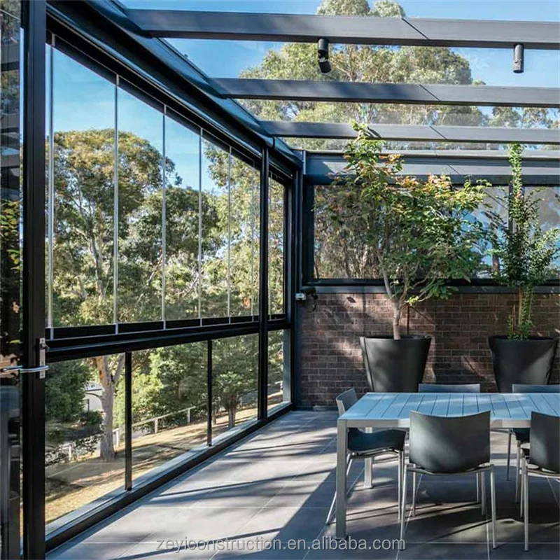 Wholesale Horizontal Windows Accordion Aluminum Bi-Folding Frameless Folding Window